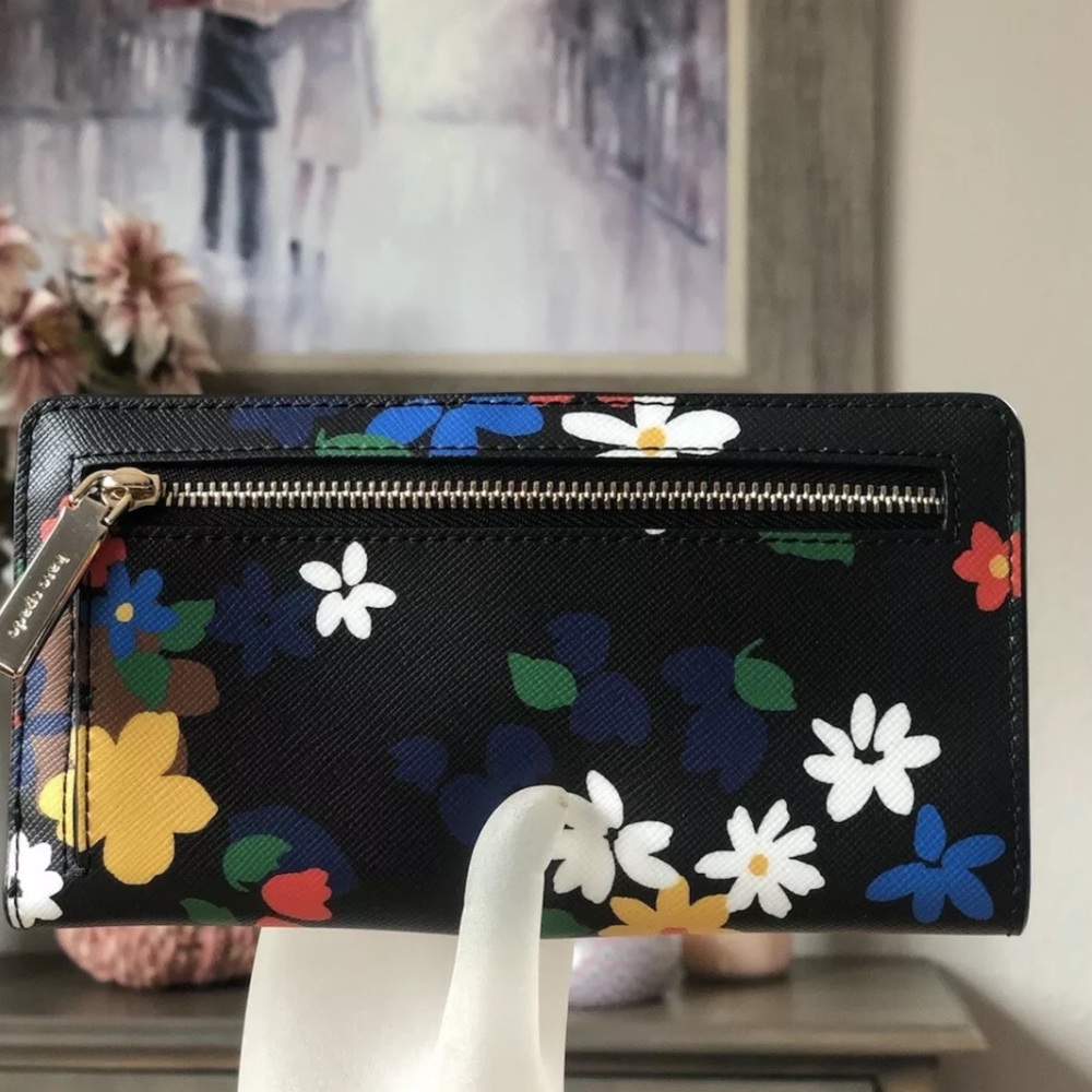 Shop for Christmas presents! Kate spade bifold wallet staci sailing floral red - Picture 3 of 7